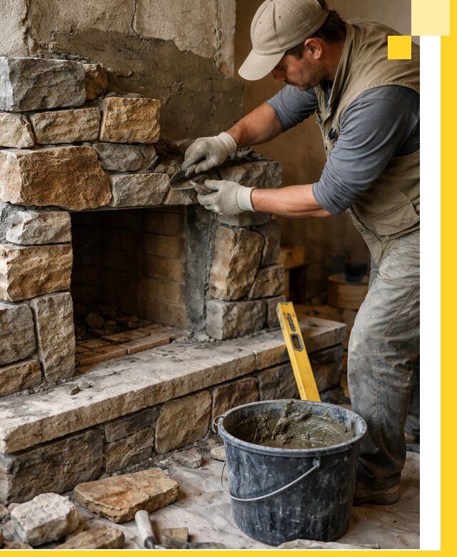 Изготовление и установка каменных каминов под ключ в Бердске