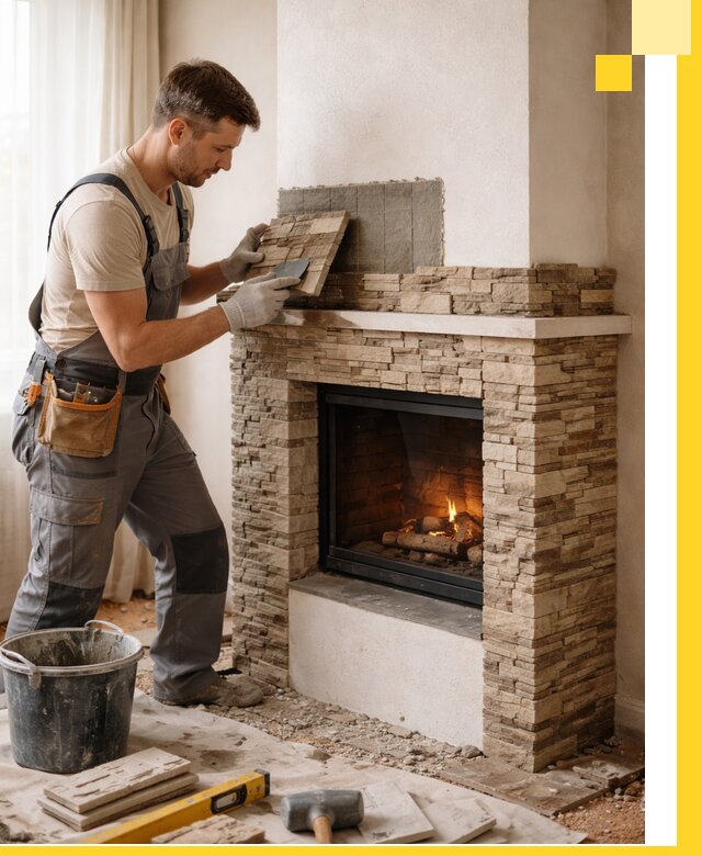 Изготовление и монтаж каминов для дома под ключ в Бердске