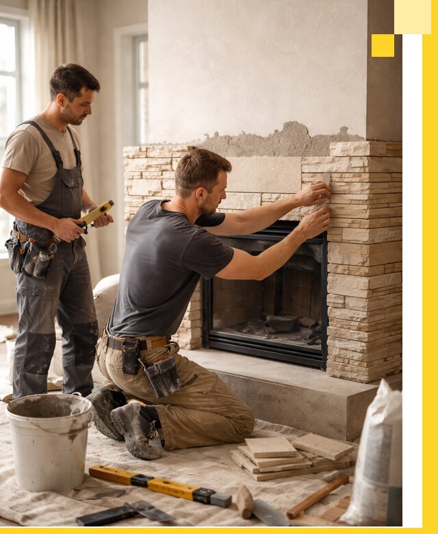 Установка и монтаж каминов для загородного дома в Бердске