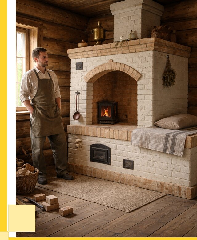 Русские печи с лежанкой под ключ в Бердске от 156180 р. ЭриданБрд