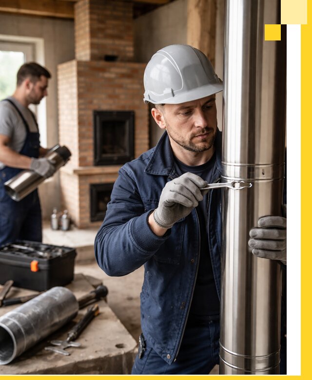 Профессиональный монтаж дымоходов для печей в Бердске