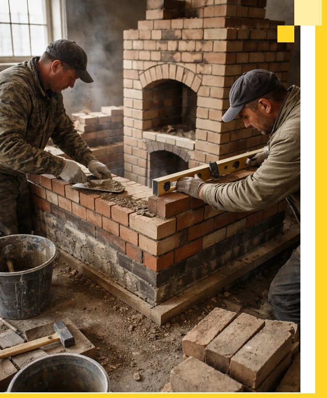 Изготовление и монтаж печей и каминов из кирпича в Бердске