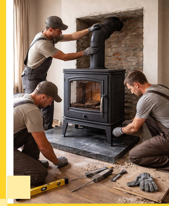 Монтаж печи камина в частном доме в Бердске от 26030 р. | ЭриданБрд