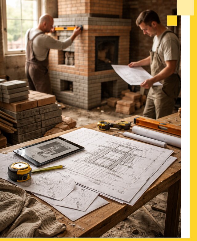 Проекты печей и каминов с индивидуальным дизайном в Бердске