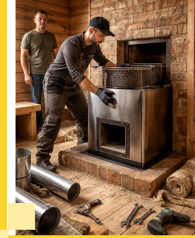 Монтаж банных печей под ключ в Бердске от 18742 р., ЭриданБрд