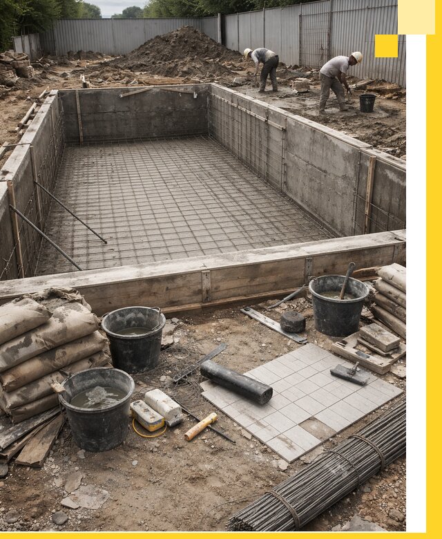 Строительство бассейнов под ключ в Бердске, дизайн и монтаж