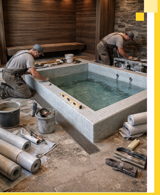 Установка и строительство бассейнов для сауны в Бердске