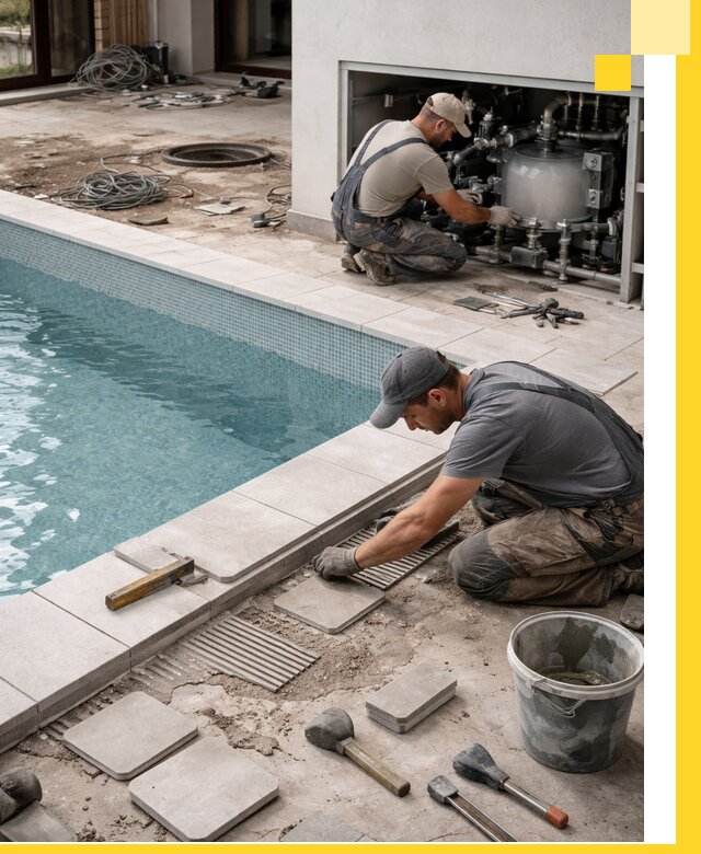 Строительство и монтаж бассейнов в коттедже в Бердске