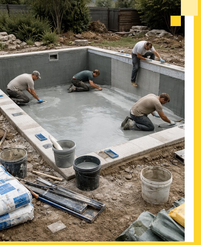 Изготовление и монтаж чаши бассейна под ключ в Бердске