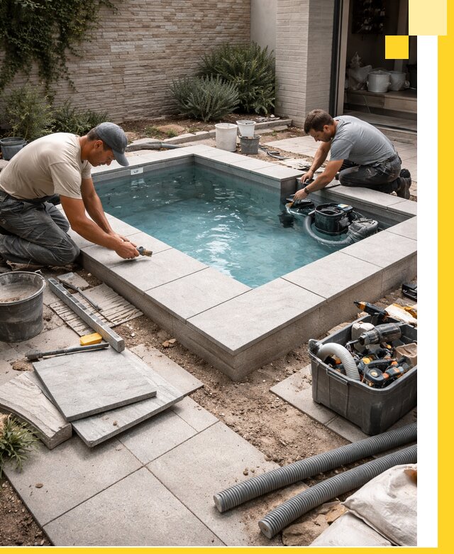 Мини бассейны под ключ в Бердске, дизайн и установка