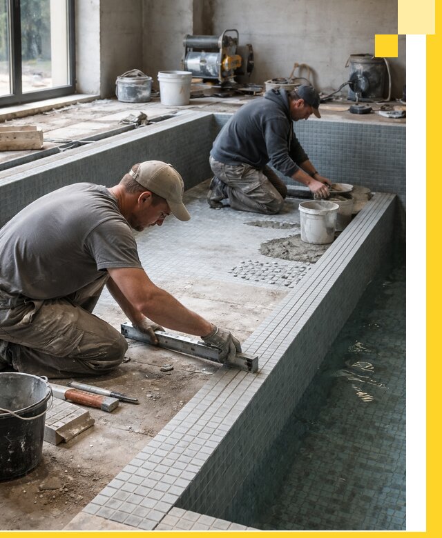 Строительство бассейна в частном доме в Бердске под ключ