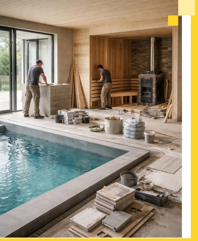 Проектирование и строительство бань с бассейном в Бердске