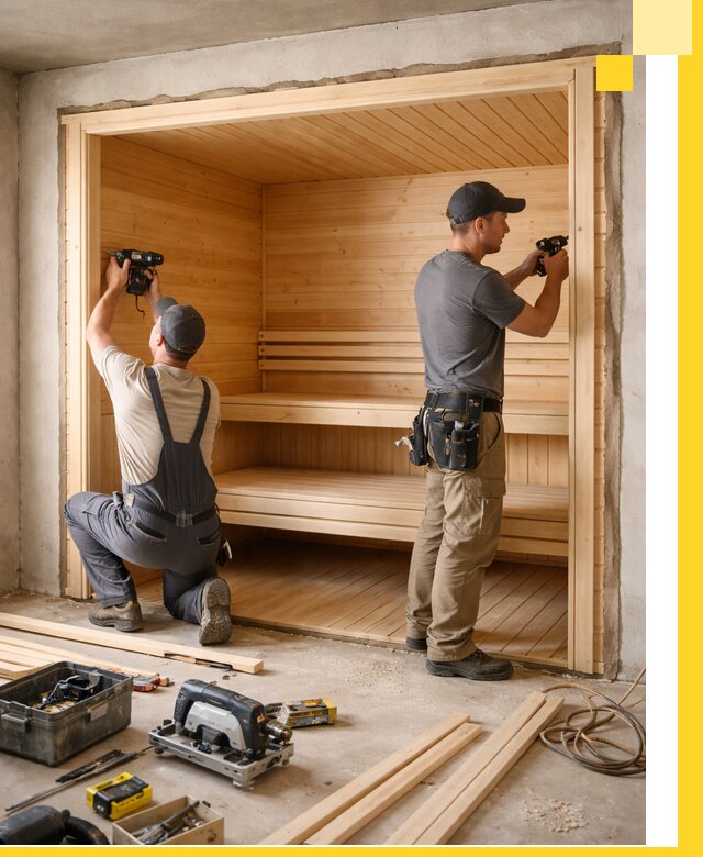 Монтаж саун под ключ в Бердске — проектирование и установка