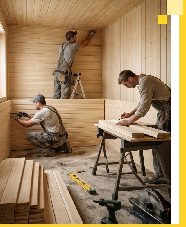 Обшивка саун в Бердске из натуральной древесины под ключ