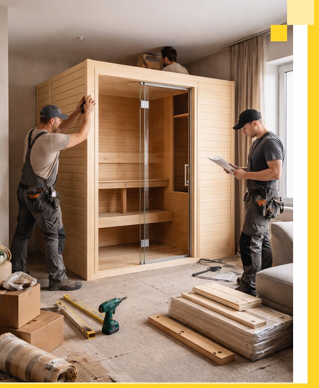 Установка и благоустройство саун в квартире в Бердске