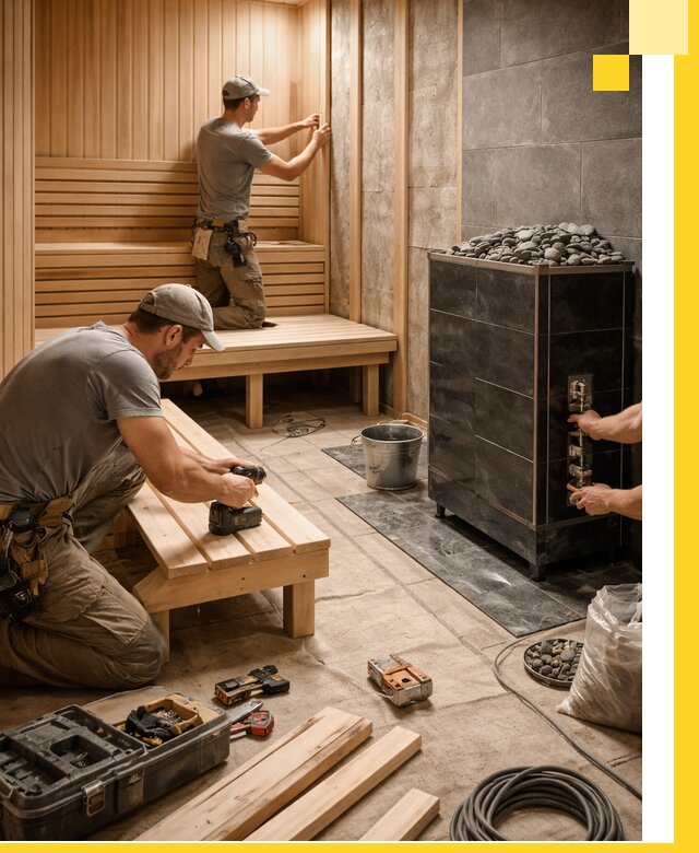 Дизайн и строительство интерьерных саун под ключ в Бердске