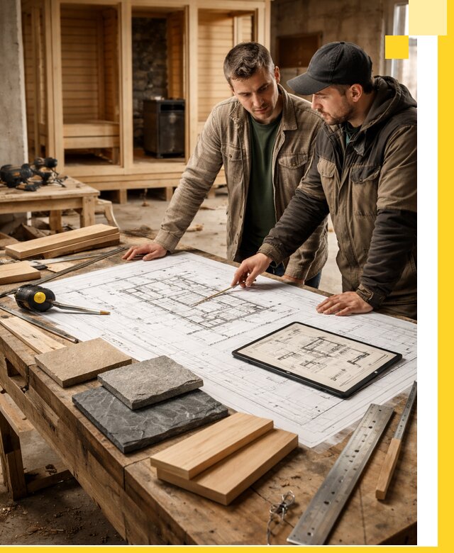 Проекты бань под ключ и планы строительства в Бердске