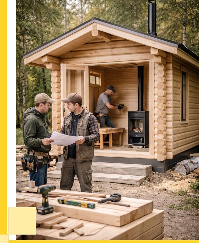 Монтаж бань под ключ в Бердске — от 208240 р. | ЭриданБрд