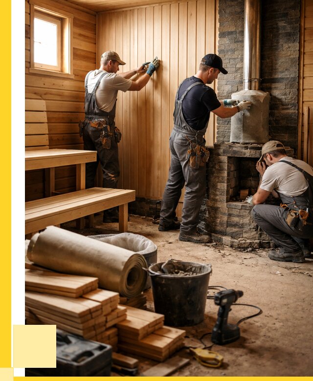 Ремонт бань под ключ в Бердске от 46854 р. | ЭриданБрд