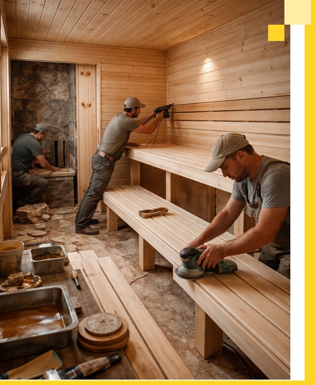 Профессиональная отделка бань в Бердске под ключ, с гарантией