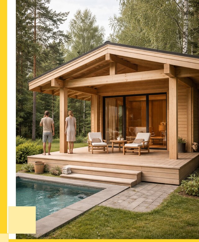 Бани с террасой под ключ в Бердске от 624720 р. | ЭриданБрд