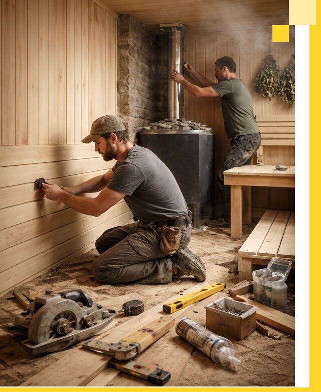 Полное строительство и оснащение парных под ключ в Бердске