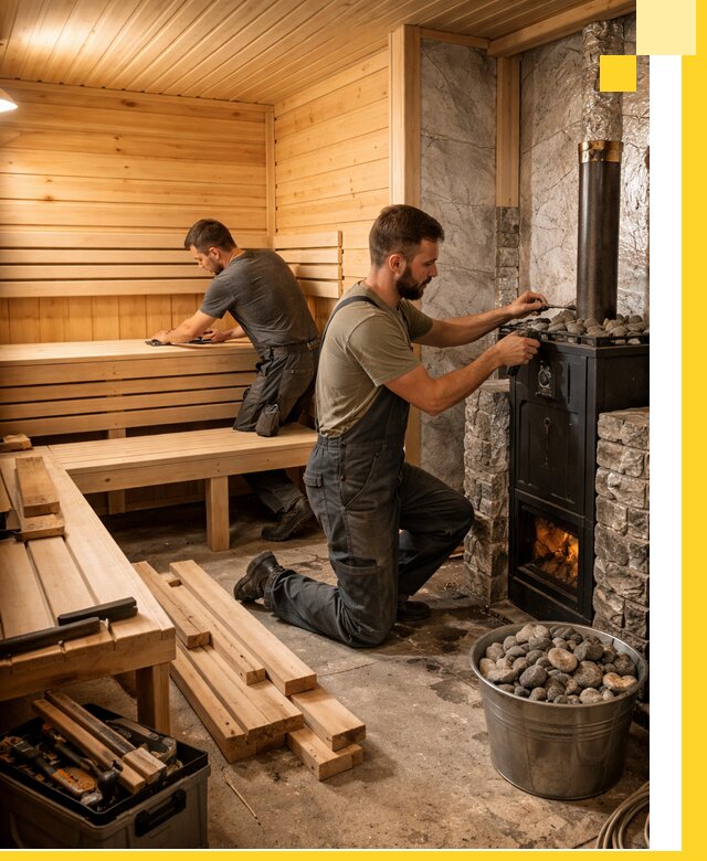 Дизайн и строительство интерьеров бань под ключ в Бердске