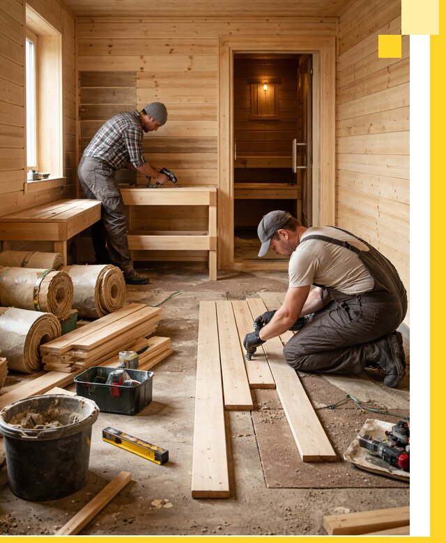 Индивидуальный проект бани с комнатой отдыха под ключ в Бердске