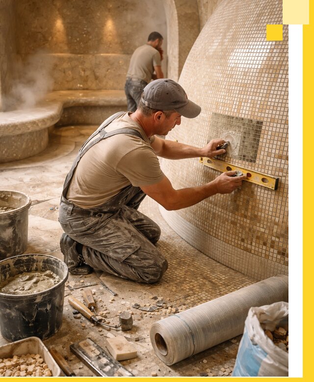 Хамам под ключ в Бердске: проектирование, строительство, отделка