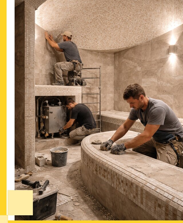 Монтаж хамамов под ключ в Бердске от 260300 р. ЭриданБрд