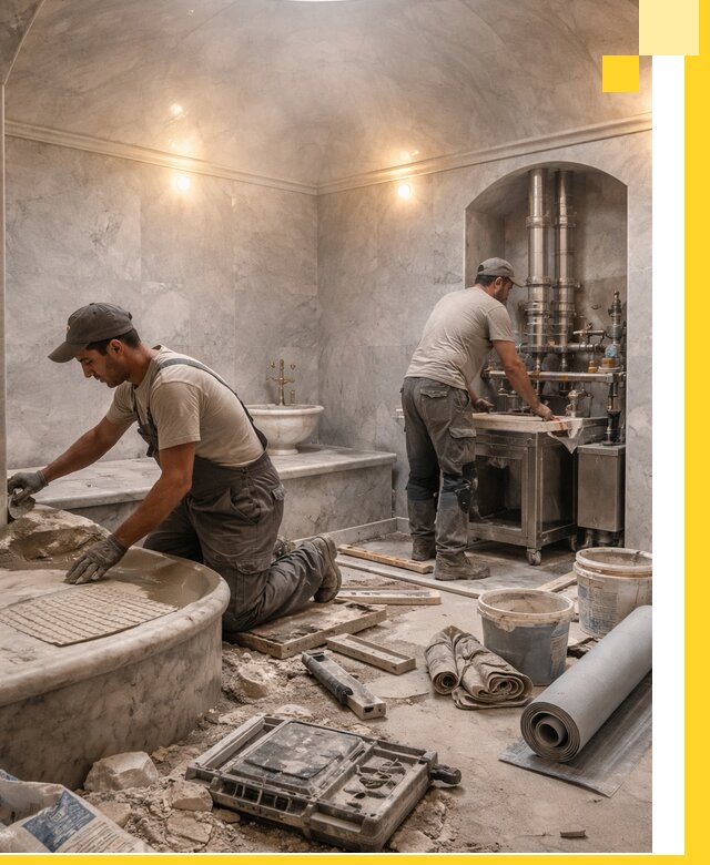 Строительство турецких бань хаммам под ключ в Бердске