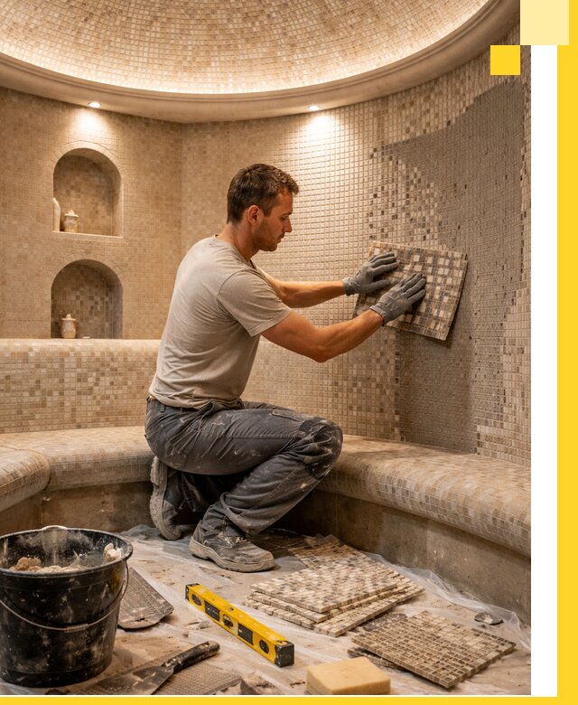 Устройство и монтаж домашнего хамама под ключ в Бердске