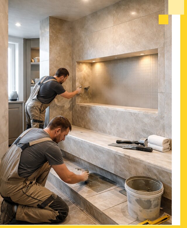 Профессиональное строительство хамама в квартире в Бердске