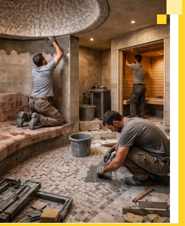 Проект и строительство хамама бани и сауны под ключ в Бердске